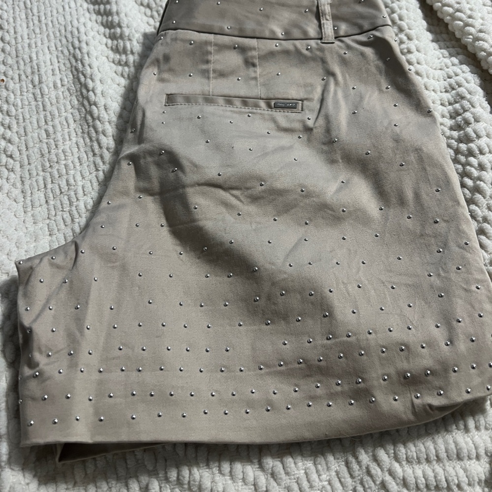 White House Black Market Tan Studded Women's Bermudas